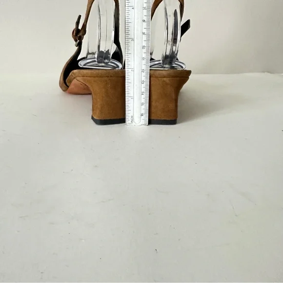 NEW Vince Hart Cinnamon Suede Slingback Women's Kitten Heels, Sz 9 - Picture 9 of 14